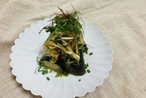 揚げなすのさっぱり香味だれ