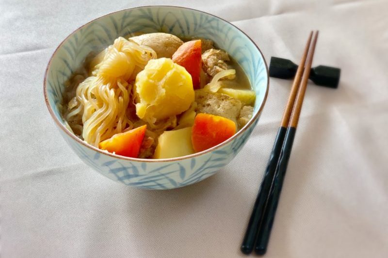 大豆ミートの肉じゃが風 Vegan子育て